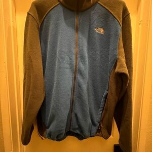 The North Face Blue and Gray Fleece Jacket